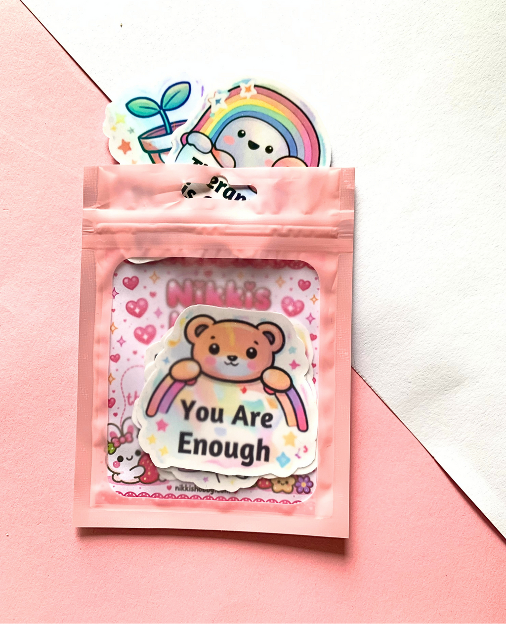 Mental Health Sticker Pack 2 | Self Care Stickers | Cute Kawaii Therapy Stickers | Positive Affirmation Vinyl Stickers