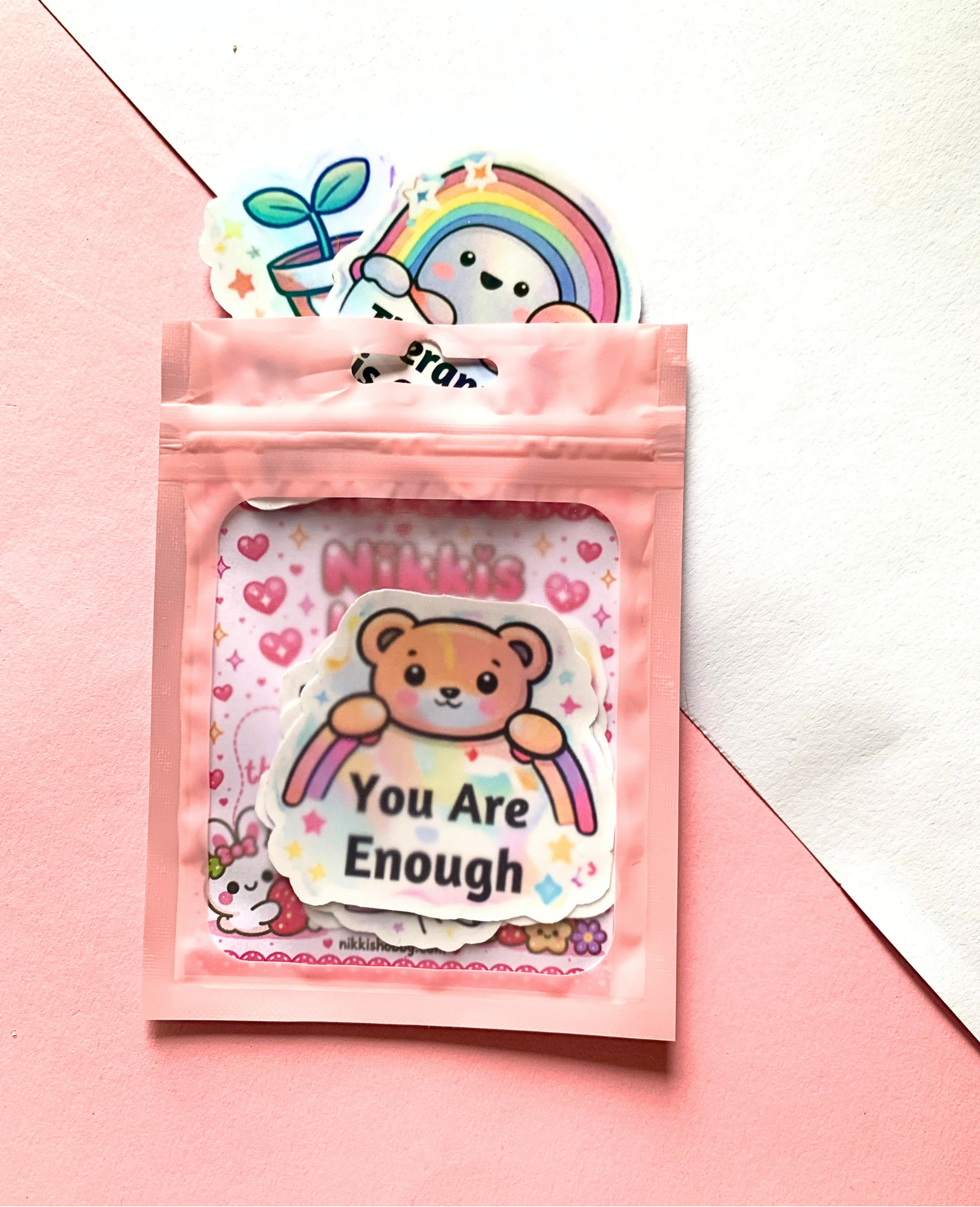 Mental Health Sticker Pack 2 | Self Care Stickers | Cute Kawaii Therapy Stickers | Positive Affirmation Vinyl Stickers