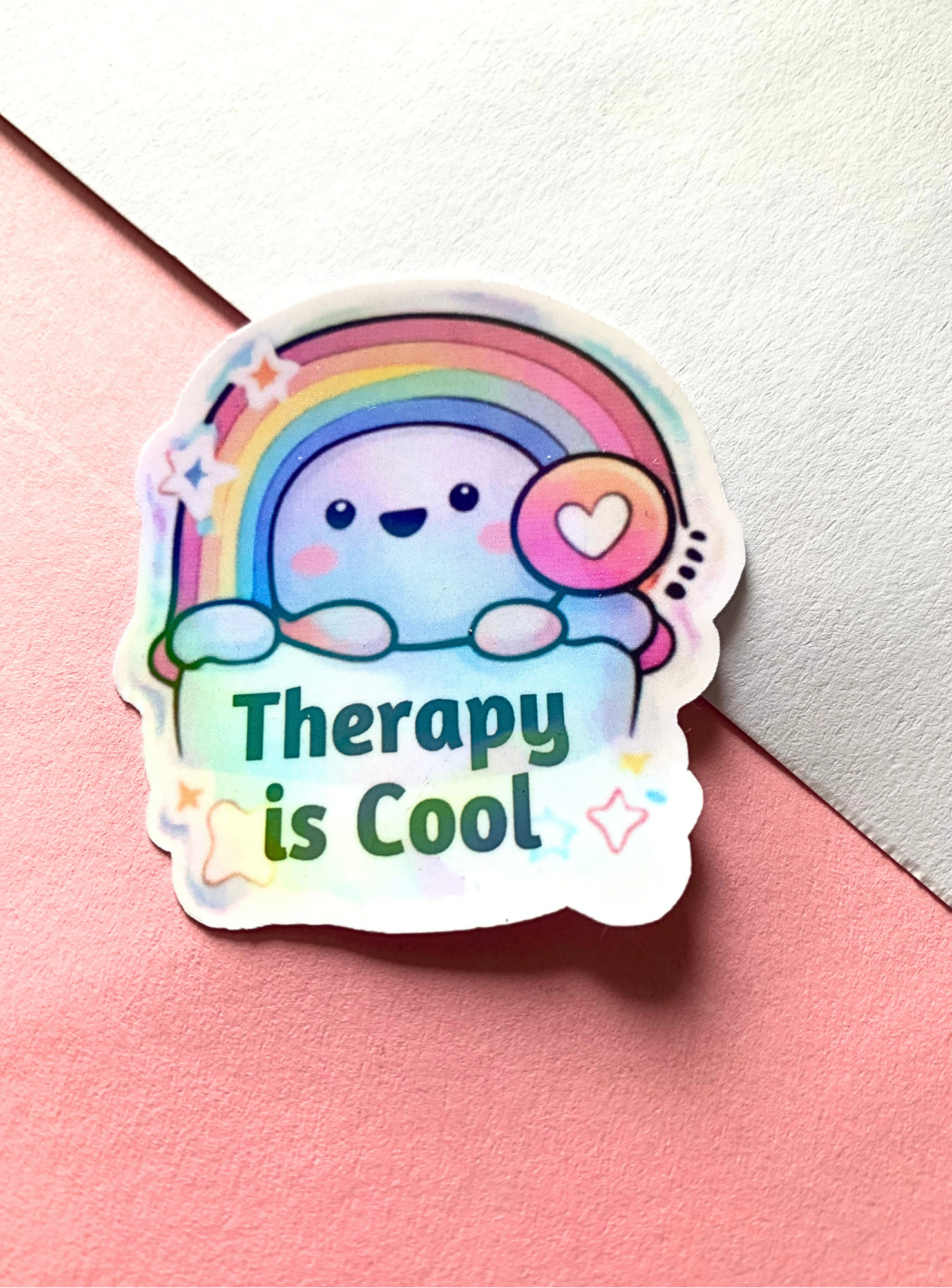 Mental Health Sticker Pack 2 | Self Care Stickers | Cute Kawaii Therapy Stickers | Positive Affirmation Vinyl Stickers