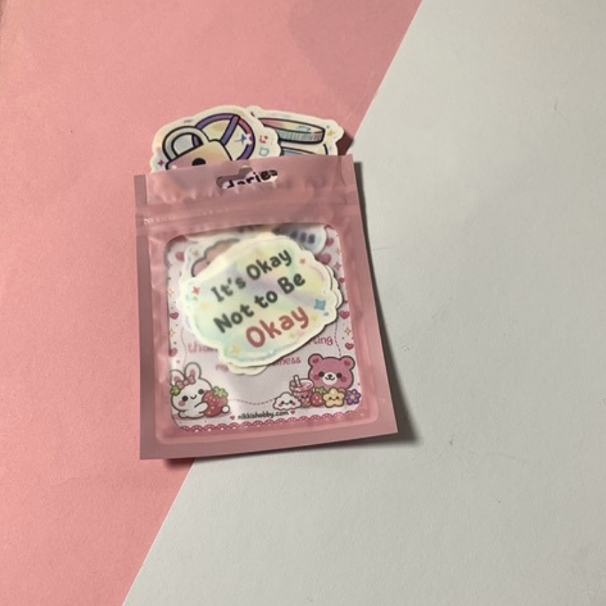 Cute Mental Health Sticker Pack 💖 | Kawaii Self Care Stickers | Waterproof Vinyl | Planner Laptop Decals | Handmade in Germany