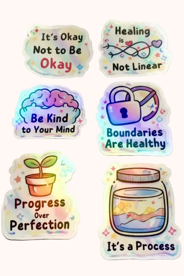 Cute Mental Health Sticker Pack 💖 | Kawaii Self Care Stickers | Waterproof Vinyl | Planner Laptop Decals | Handmade in Germany